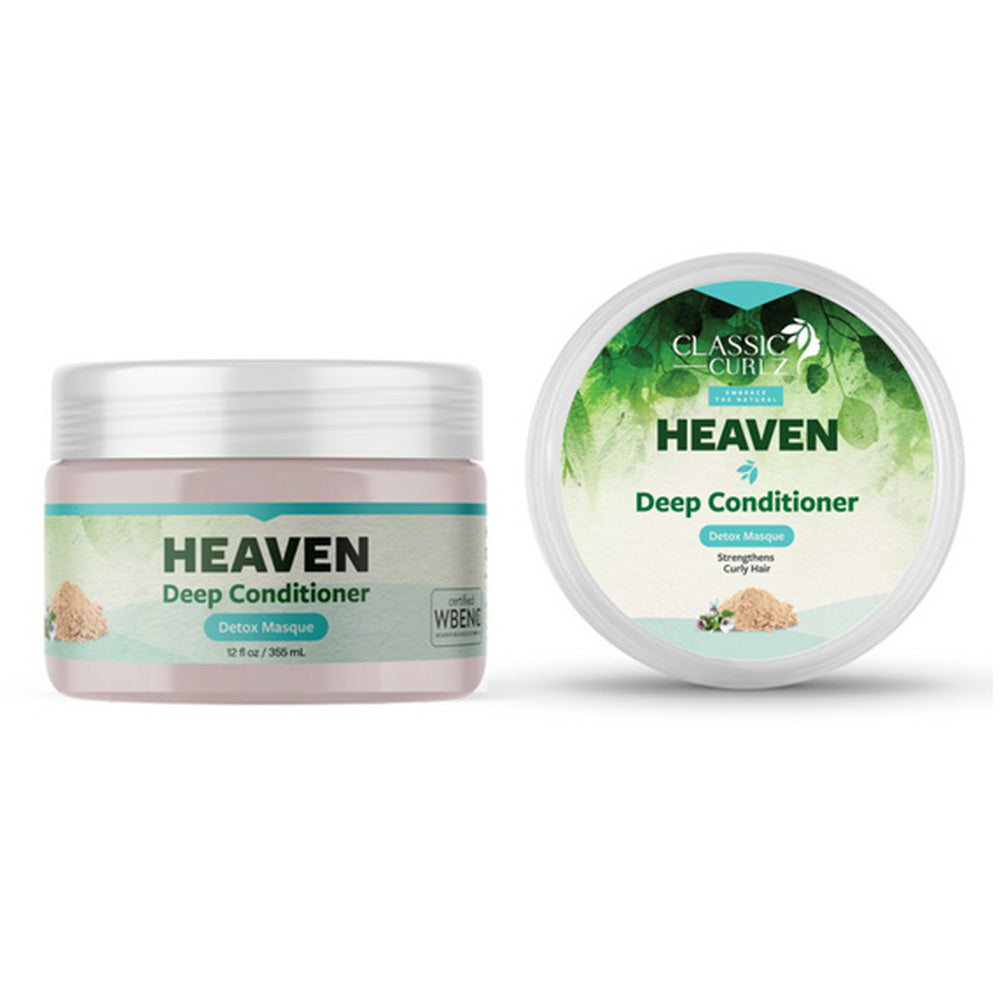 Classic Curlz Heaven Deep Conditioner Detox Masque Strengthens Curly Hair 12Oz (355ml)